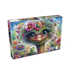 Puzzle 1000 pièces : AUTRUCHE ET AMI - JaCaRou