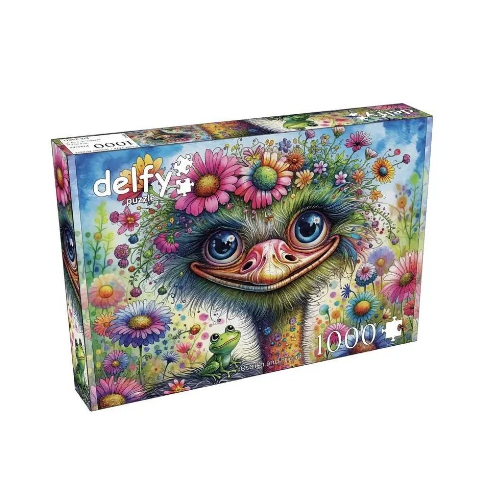 Puzzle 1000 pièces : AUTRUCHE ET AMI - JaCaRou