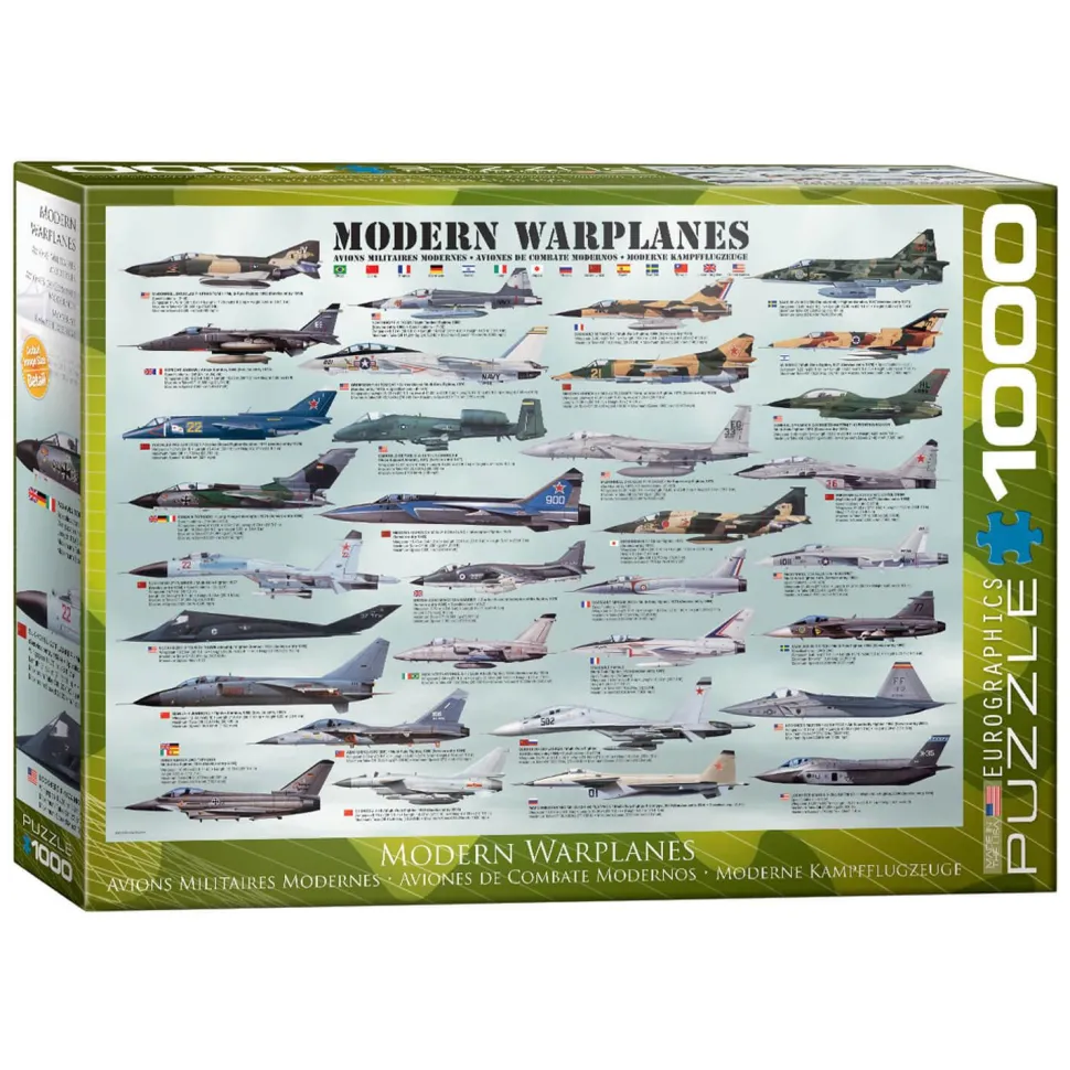 Puzzle 1000 pièces : Avions de guerre modernes - Eurographics
