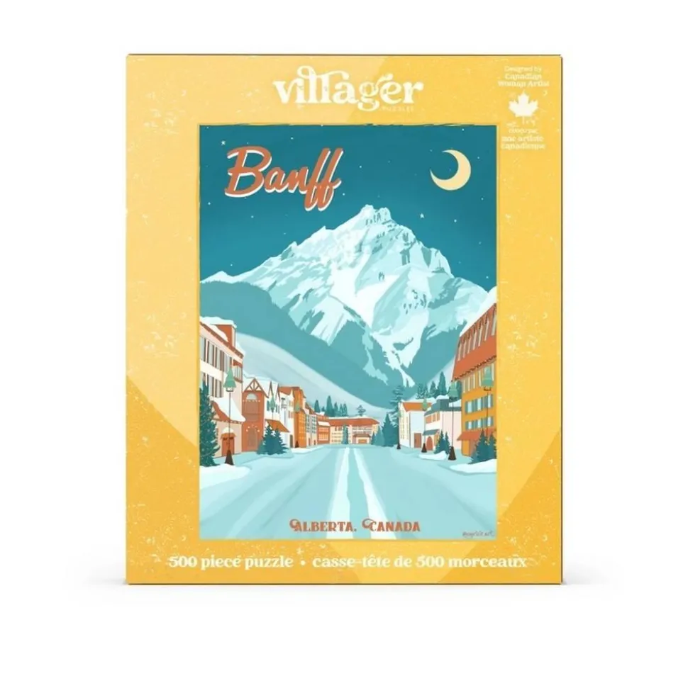 Puzzle 500 pièces : Banff Moonlight - Villager Puzzles