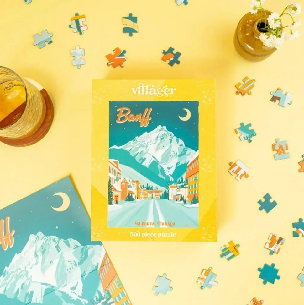Puzzle 500 pièces : Banff Moonlight - Villager Puzzles