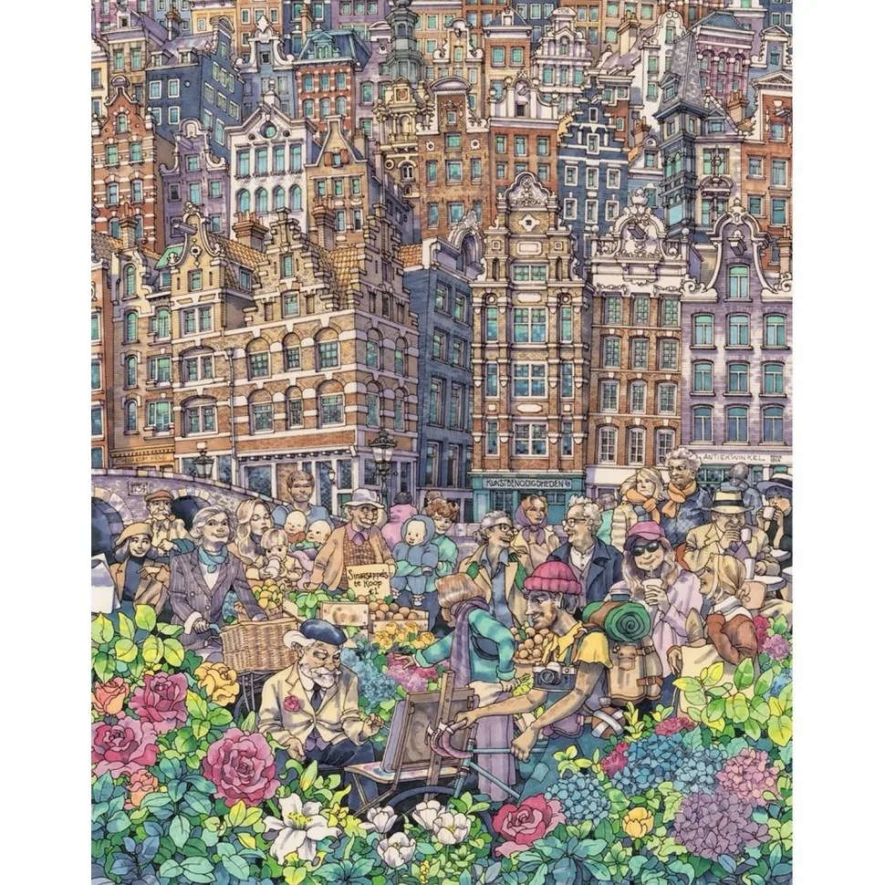 Puzzle 1000 pièces : Barrage Charmante Ville - New York Puzzle Company