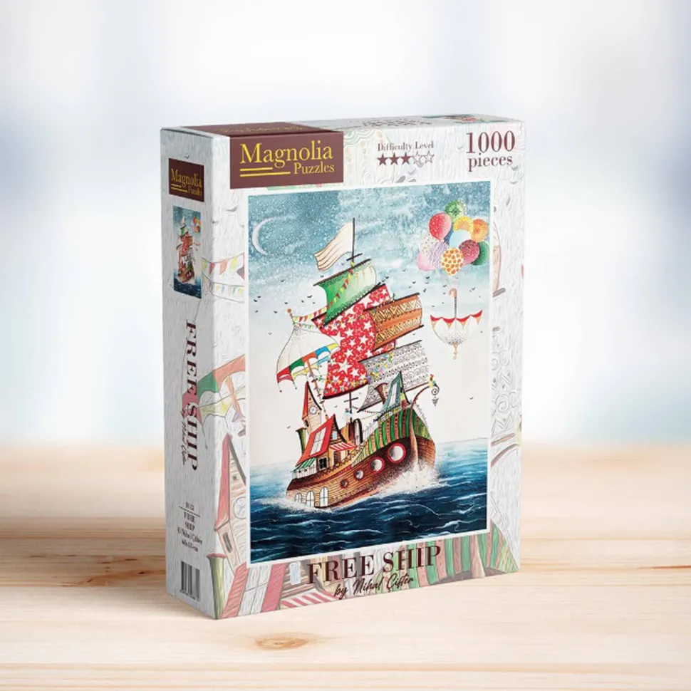 Puzzle 1000 pièces : Bateau Libre - Édition Spéciale Nihal Cifter - Magnolia