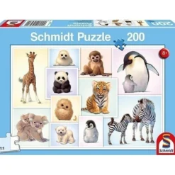 Puzzle 200 pièces : Bébés animaux sauvages - Schmidt
