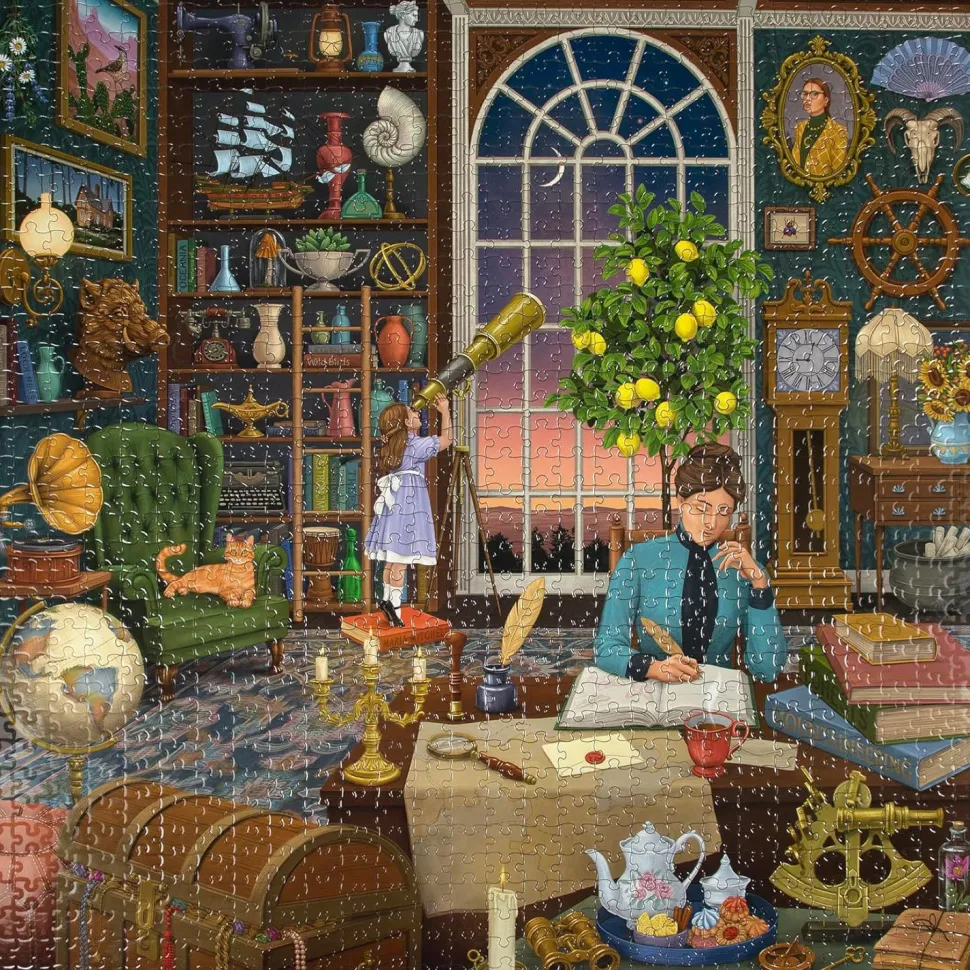 Puzzle 1000 pièces : Bibliothèque de l'Alchimiste - Eeboo