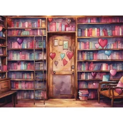 Puzzle 1000 pièces : Bibliothèque romantique - Yazz puzzle