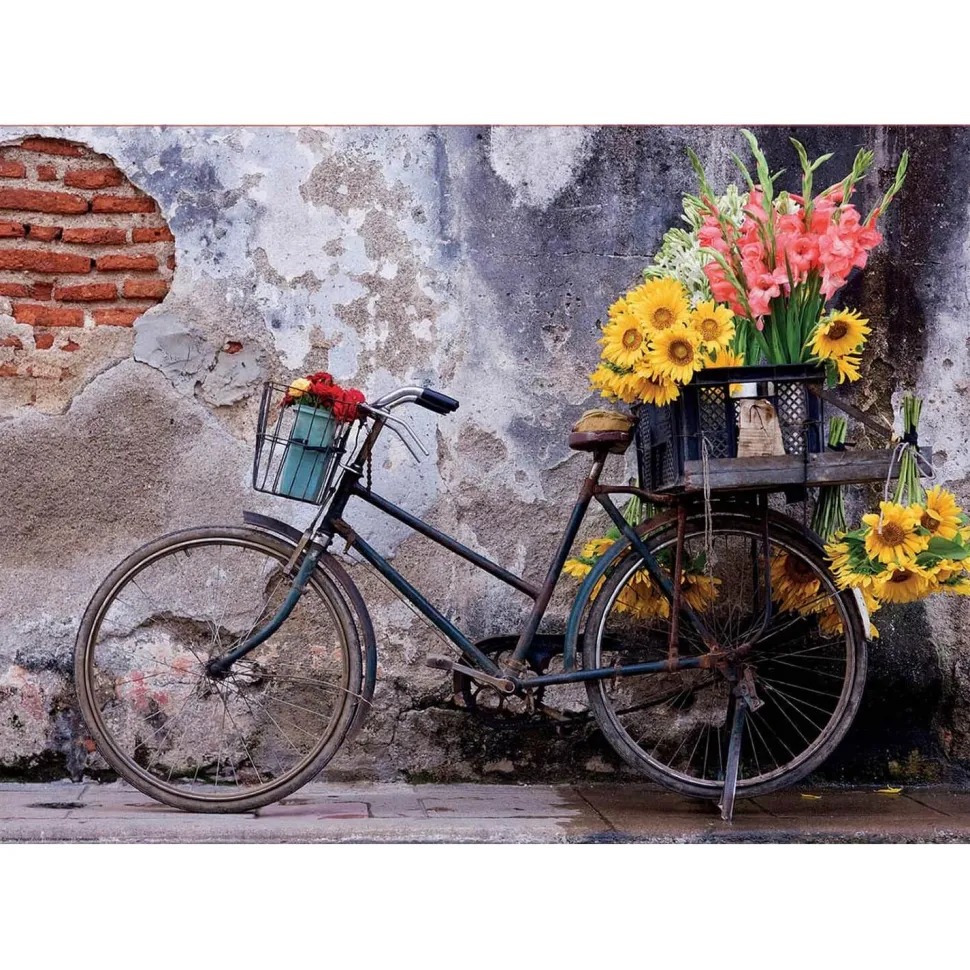 Puzzle 500 pièces : Bicyclette avec des fleurs - Educa