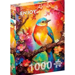 Puzzle 1000 Pièces : Birdie coloré - EnjoyPuzzle