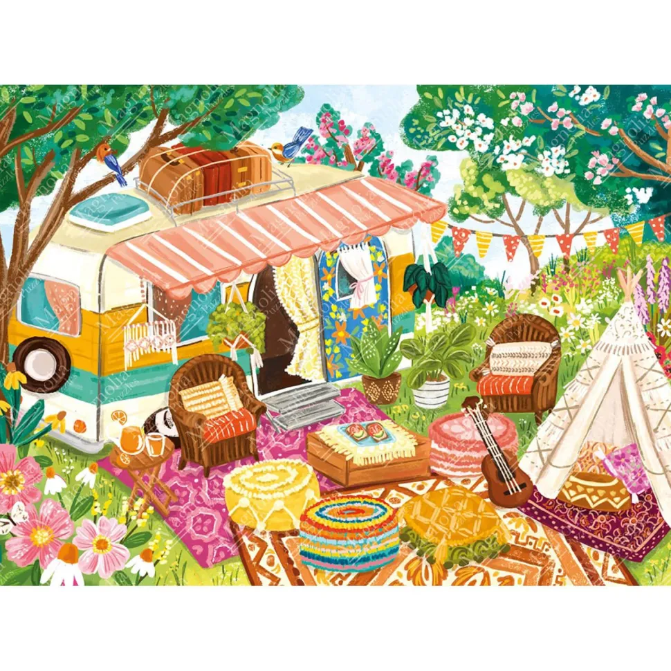 Puzzle 1000 pièces : Boho Camper - Édition Spéciale Olivia Gibbs - Magnolia