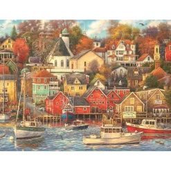 Puzzle 4000 pièces : Bon temps sur le port - Anatolian