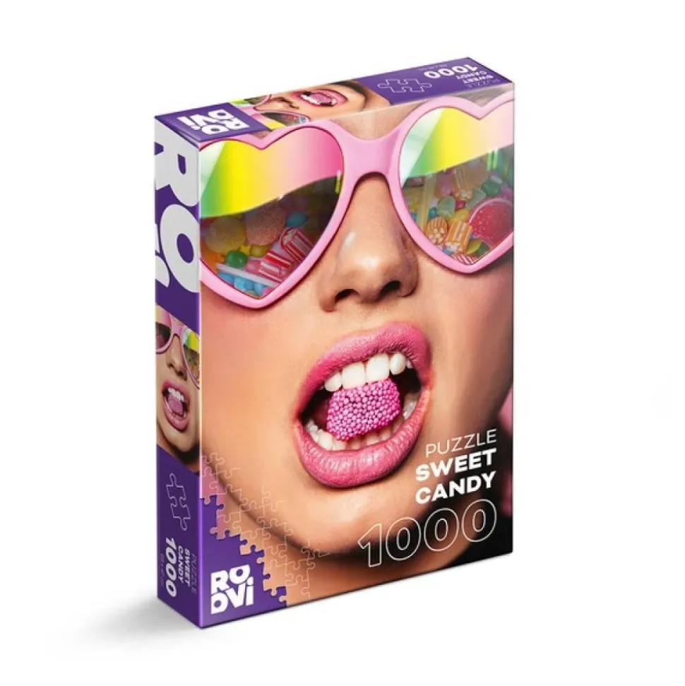 Puzzle 1000 pièces : Bonbons Sucrés - DToys