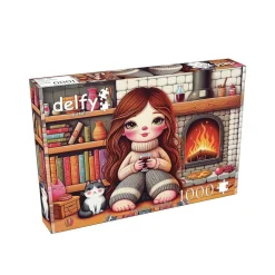 Puzzle 1000 pièces : BONHEUR AU COIN DU FEU - JaCaRou