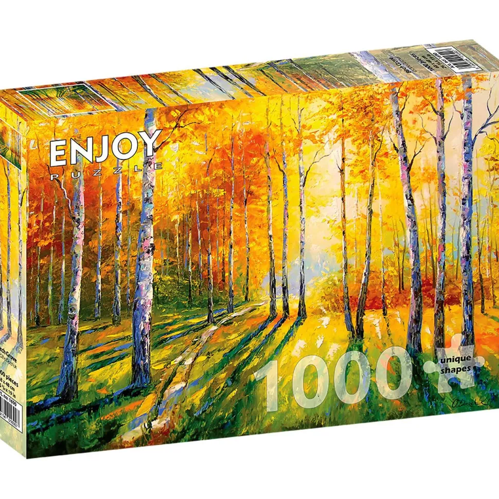 Puzzle 1000 Pièces : Bosquet de bouleaux - EnjoyPuzzle