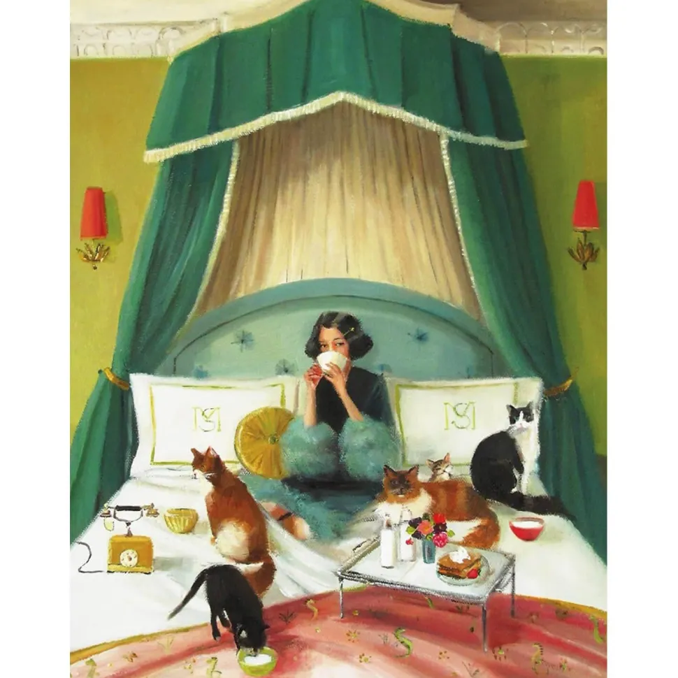 Puzzle 500 pièces : Breakfast in Bed - New York Puzzle Company