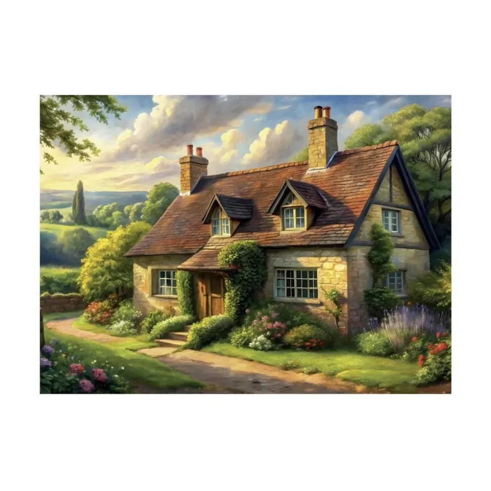 Puzzle 1000 pièces : Campagne Anglaise - Dino