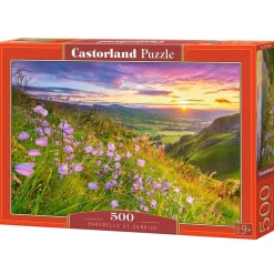 Puzzle 500 pièces : Campanules au lever du soleil - Castorland