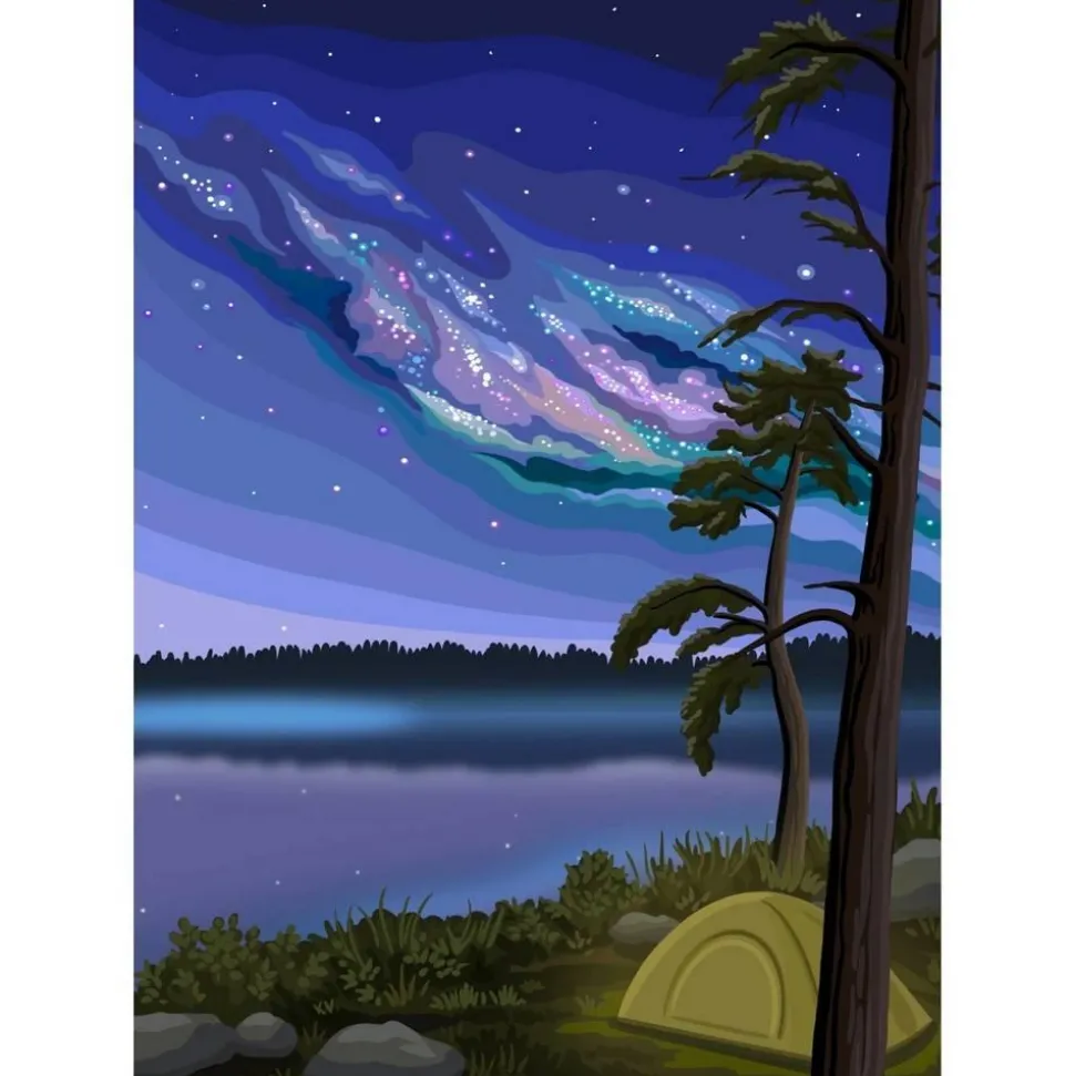 Puzzle 1000 pièces : Camping du Nord - Villager Puzzles