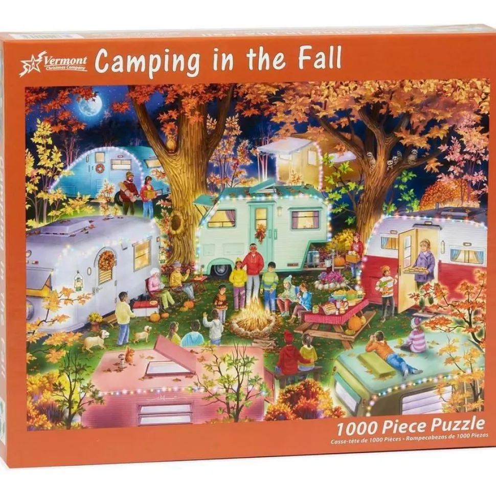 Puzzle 1000 pièces : Camping en automne - Vermont Christmas Company