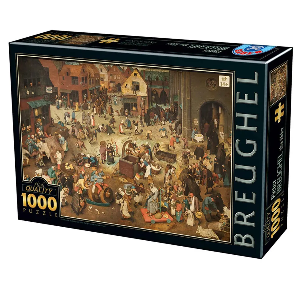 Puzzle 1000 pièces : Carnaval, Pieter Brueghel - DToys