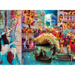 Puzzle 1000 pièces : Carnaval sous la pleine lune - Clementoni