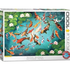 Puzzle 1000 pièces : Carpes Koï colorées - Eurographics