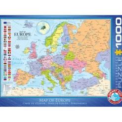 Puzzle 1000 pièces : Carte d'Europe - Eurographics