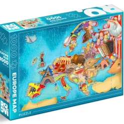 Puzzle 1000 pièces : Carte d'Europe - DToys