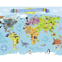 Puzzle 150 pièces : Carte du monde - Nathan