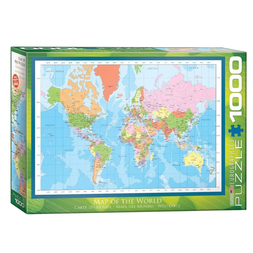 Puzzle 1000 pièces : Carte du Monde - Eurographics