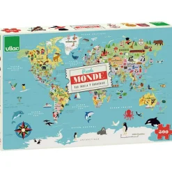 Puzzle 500 pièces : Carte du monde - Vilac