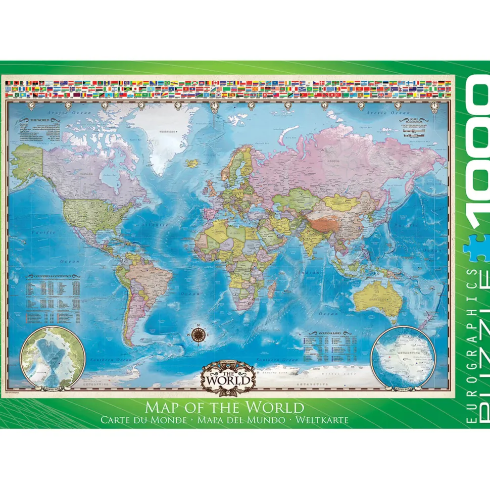 Puzzle 1000 pièces : Carte du monde - Eurographics