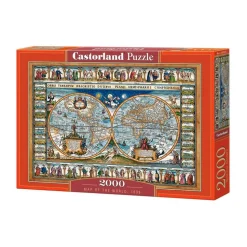 Puzzle 2000 pièces : carte du monde - Castorland