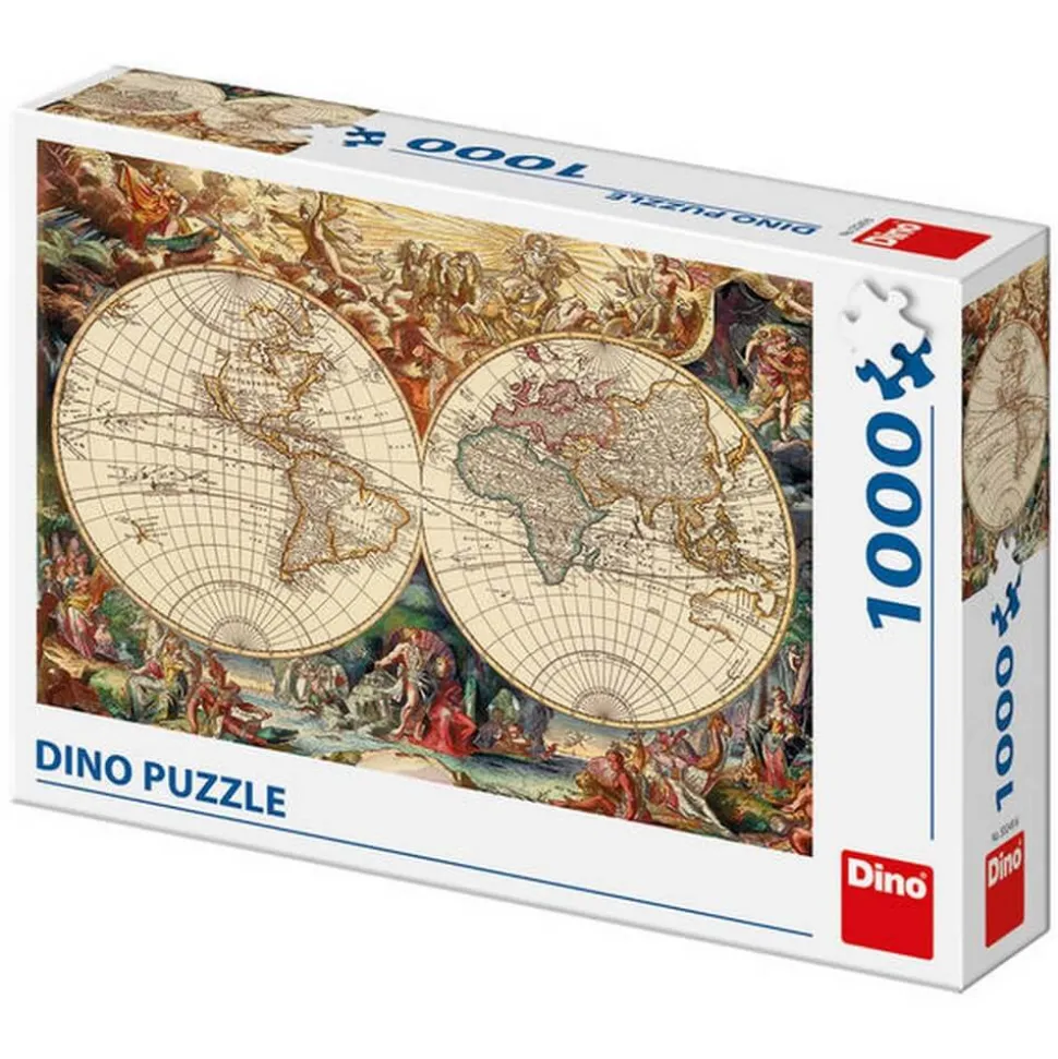 Puzzle 1000 pièces : Carte Historique - Dino