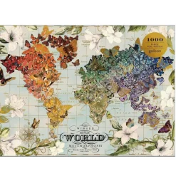 Puzzle 1000 pièces : Carte métamorphosée - Galison