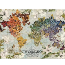 Puzzle 1000 pièces : Carte métamorphosée - Galison