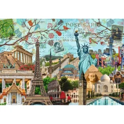 Puzzle 5000 pièces : Carte postale des monuments - Ravensburger