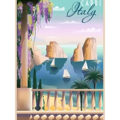 Puzzle 1000 pièces - Carte postale de Capri - Ravensburger