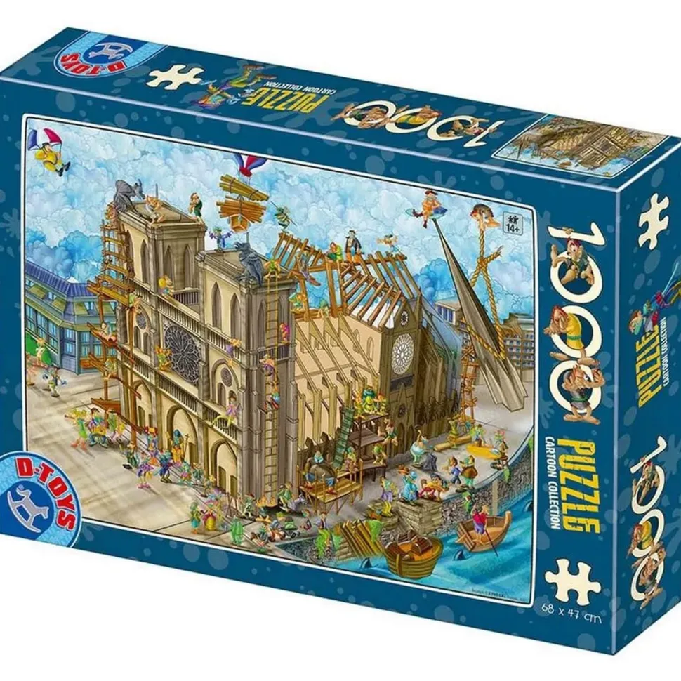 Puzzle 1000 pièces - Cartoon Notre Dame - DToys