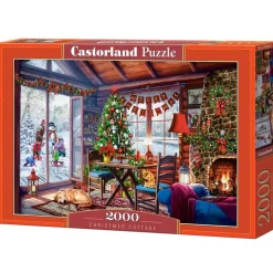 Puzzle 2000 pièces : Chalet de Noël - Castorland