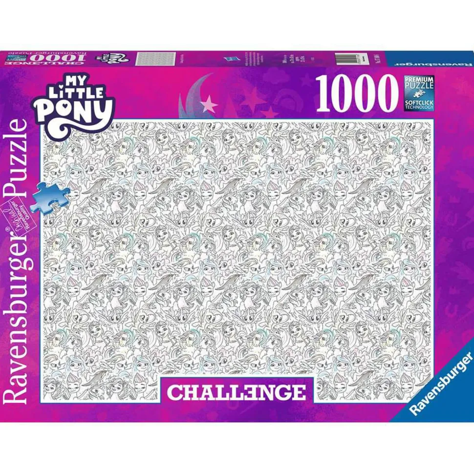 Puzzle 1000 pièces : Challenge Puzzle : My little pony - Ravensburger