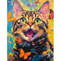 Puzzle 260 pièces : Chat heureux - Castorland