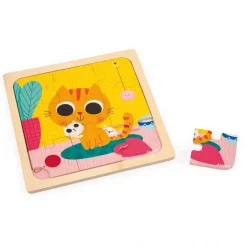 Puzzle 9 pièces : Chat Peanut - Janod