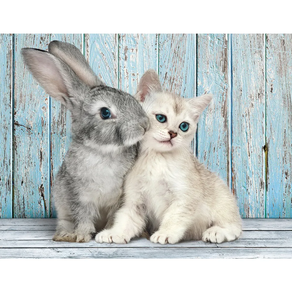 Puzzle 500 pièces : Chaton et lapin - Clementoni