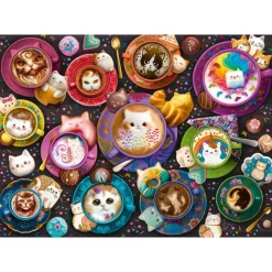 Puzzle 500 pièces : Chatons à la Latte Art - Schmidt