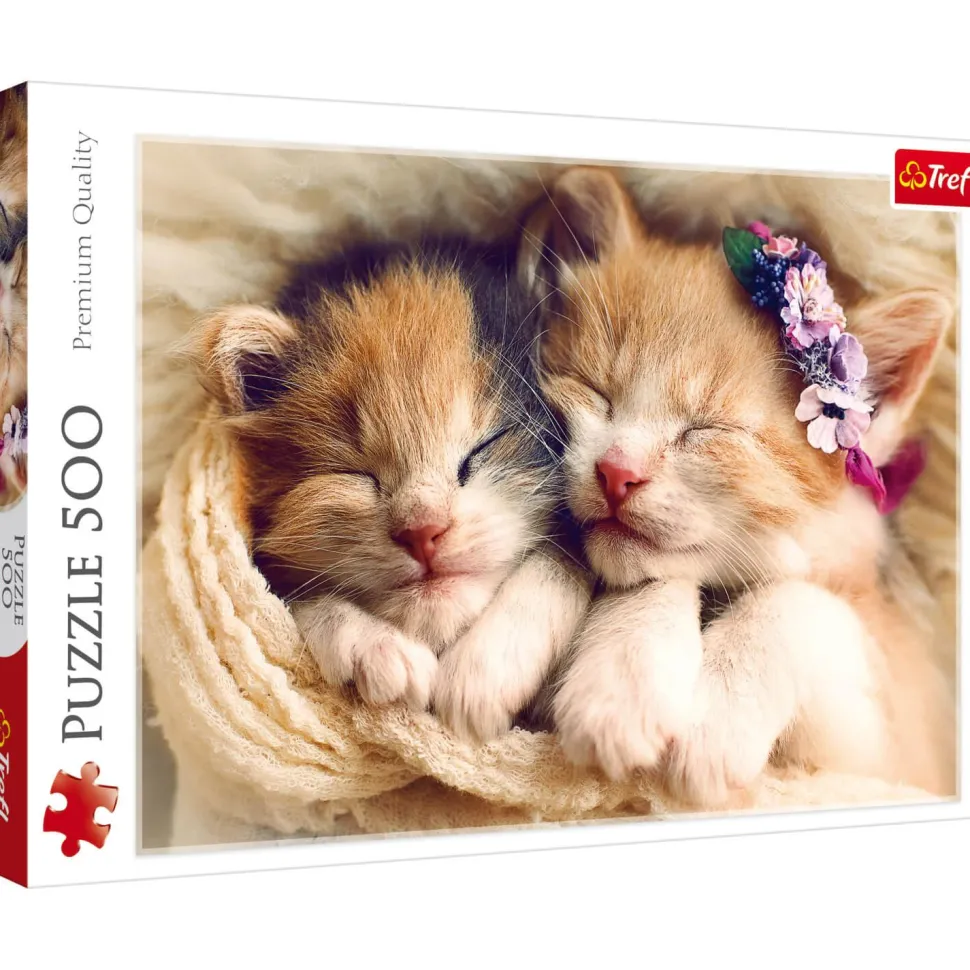 Puzzle 500 pièces : Chatons endormis - Trefl