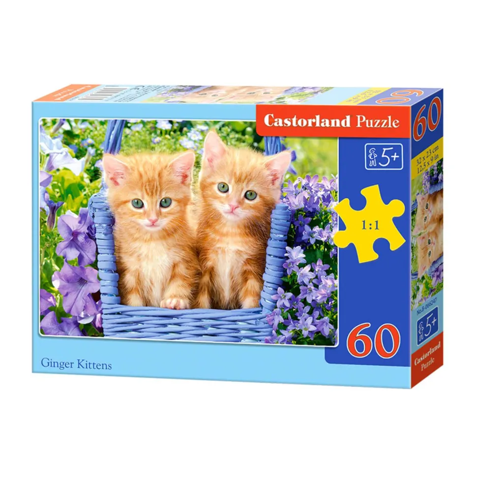 Puzzle 60 pièces : Chatons Roux - Castorland