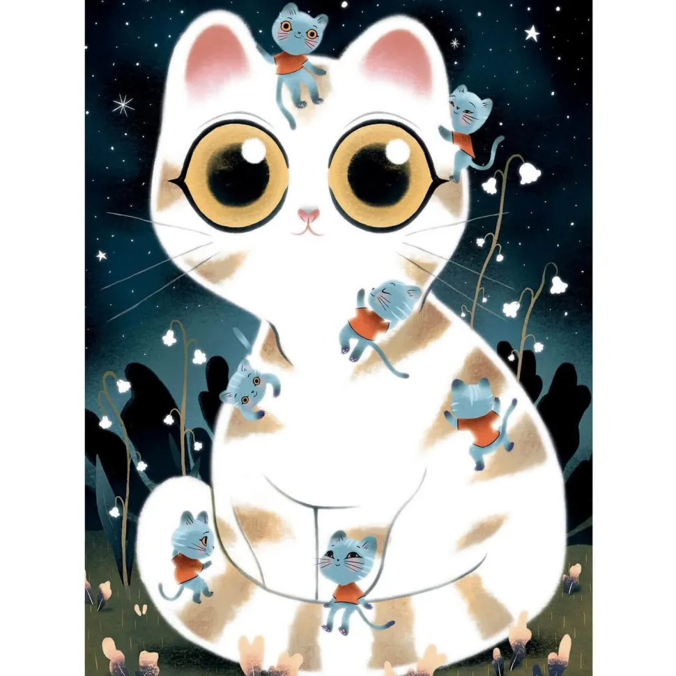 Puzzle 50 pièces : Chats câlins - Djeco