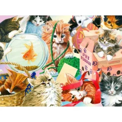 Puzzle 1000 Pièces : Chats curieux - EnjoyPuzzle