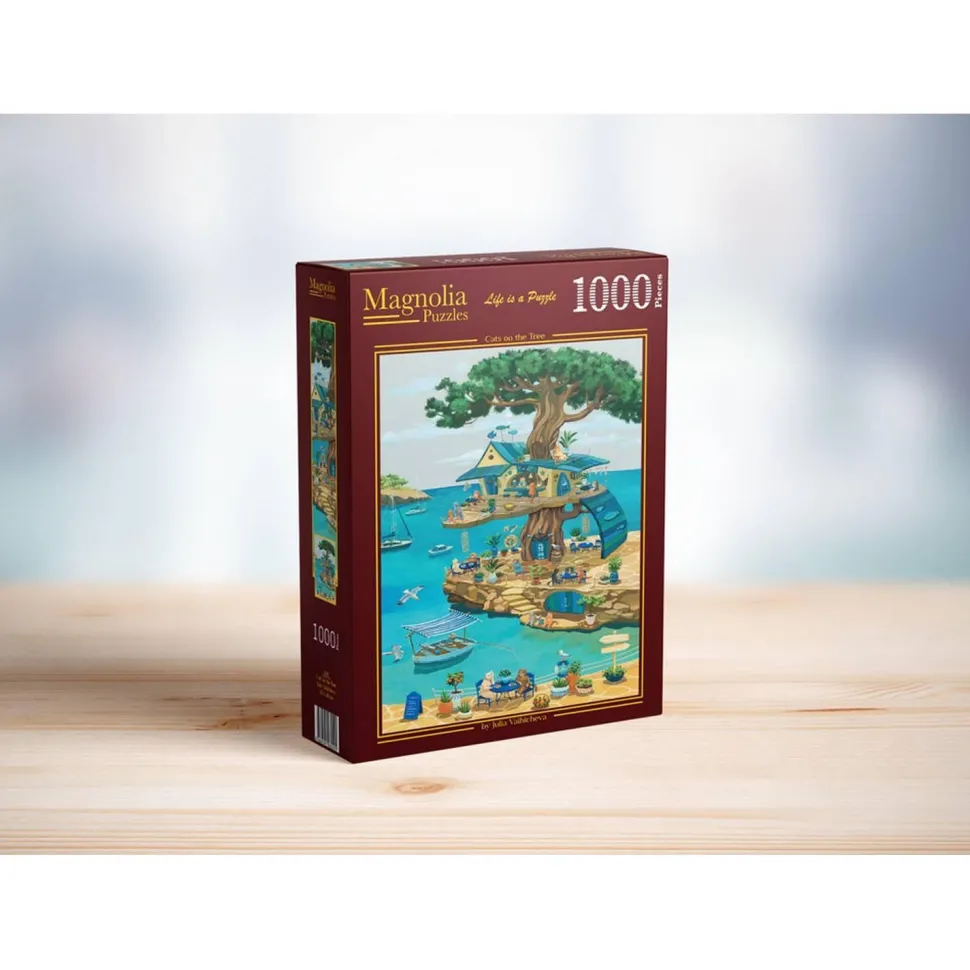 Puzzle 1000 Pièces : Chats dans l’Arbre - Magnolia