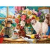 Puzzle 1000 pièces : Chats de Famille Près de la Fenêtre - Ks Games